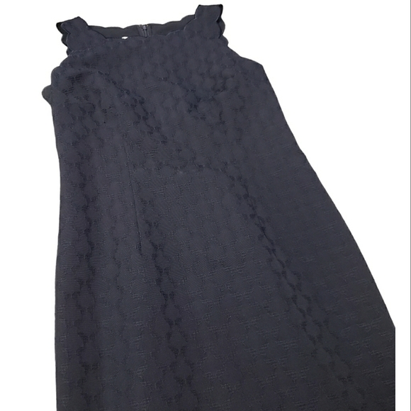 Talbots Scalloped Jacquard Sheath Dress - Picture 3 of 7